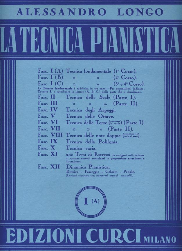 Tecnica Pianistica Vol. 1 A